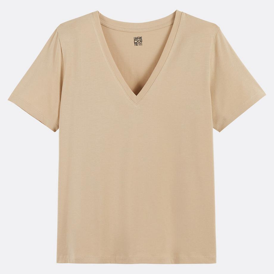 La Redoute Collections T-Shirt V-Ausschnitt  