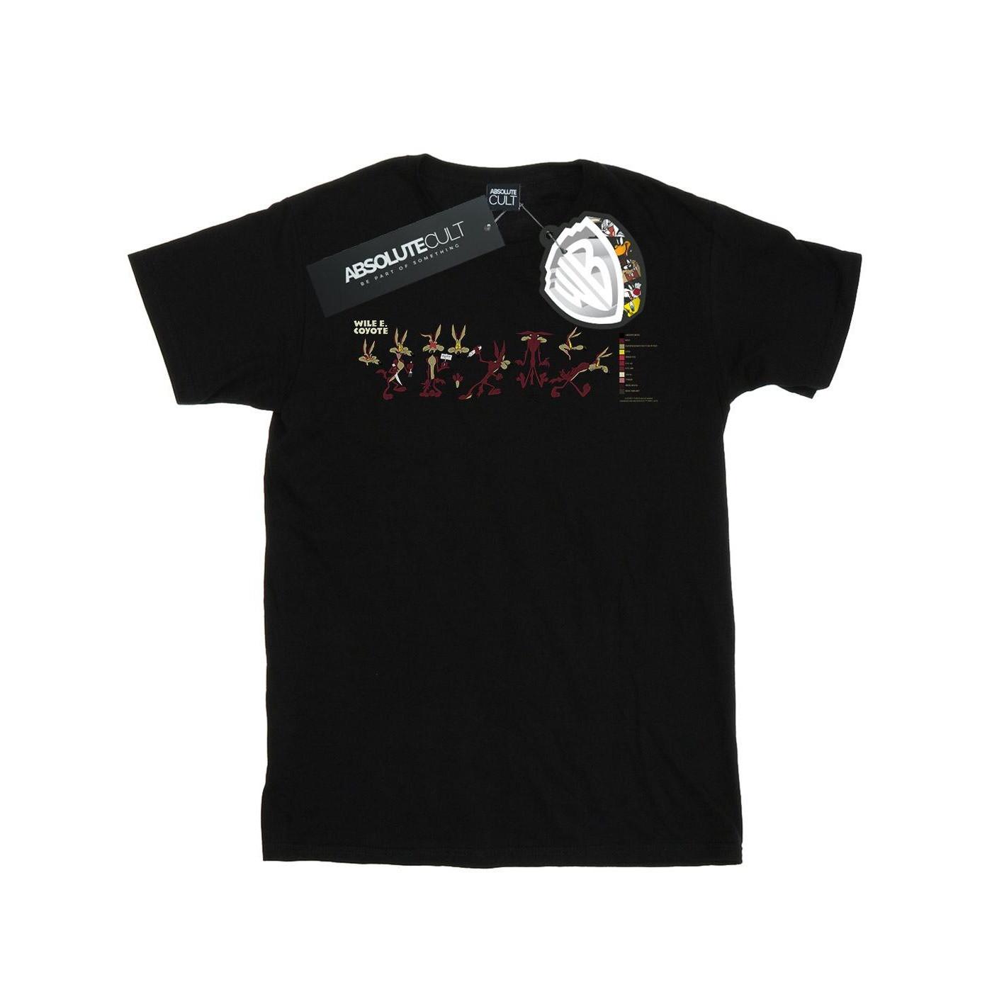 Image of Wile E Coyote Colour Code Tshirt Damen Schwarz L