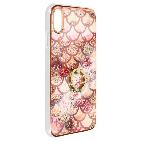 Avizar  Coque Anneau iPhone XS Max Motif Écaille 