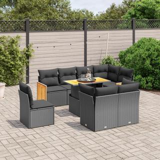 VidaXL set divano da giardino Polirattan  