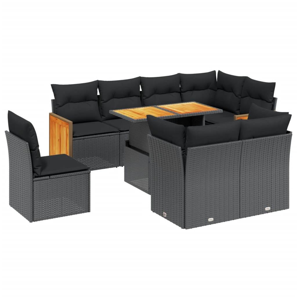 VidaXL set divano da giardino Polirattan  