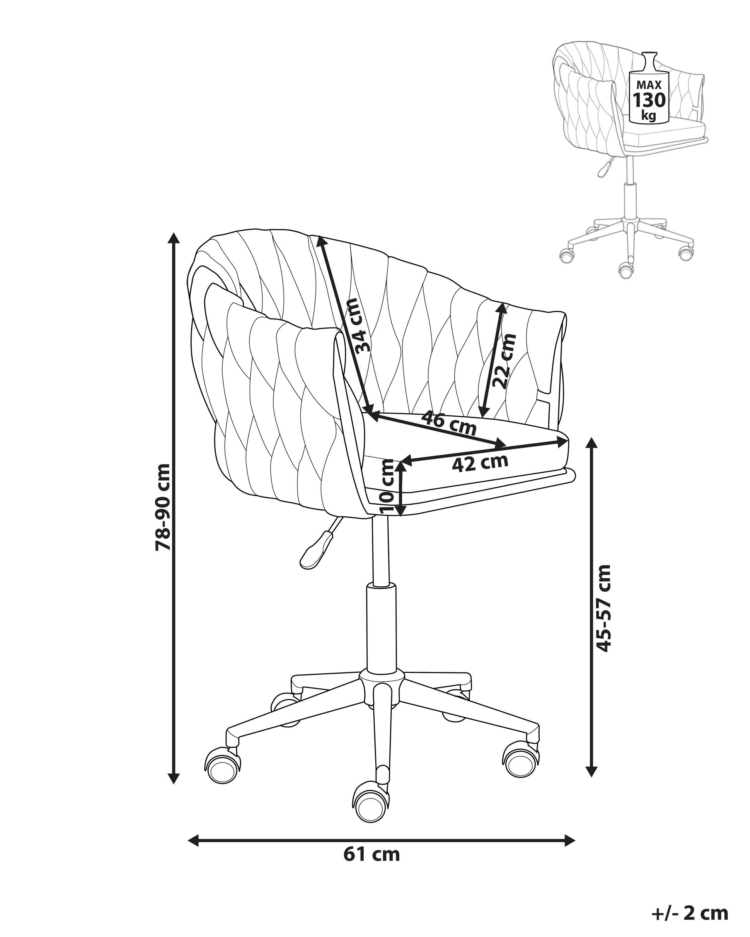 Beliani Chaise de bureau en Polyester Glamour MILAN  