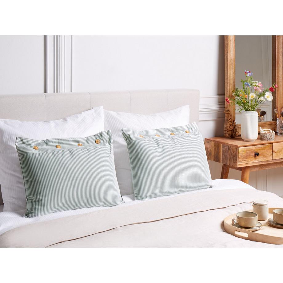 Beliani Dekokissen 2er Set aus Polyester Rustikal SEBRINE  