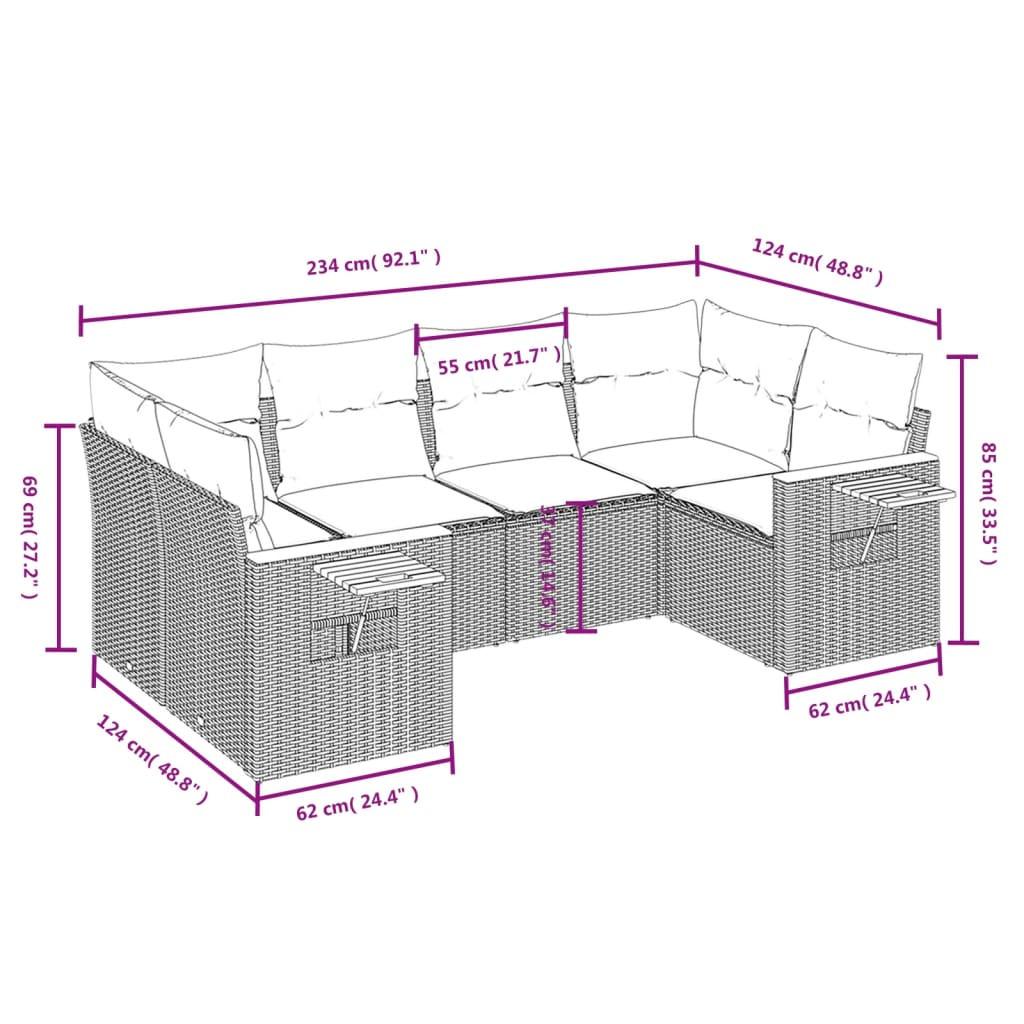 VidaXL Garten sofagarnitur poly-rattan  