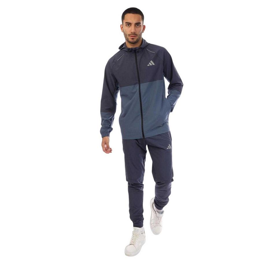 Giacca Con Cappuccio Logo Climacool Tessuto
