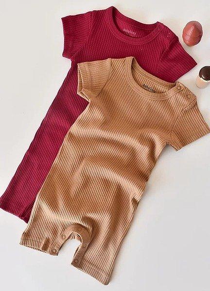 Image of Strampler Kurze, Kurzarm, 2 Pack Unisex Rot Bunt 62