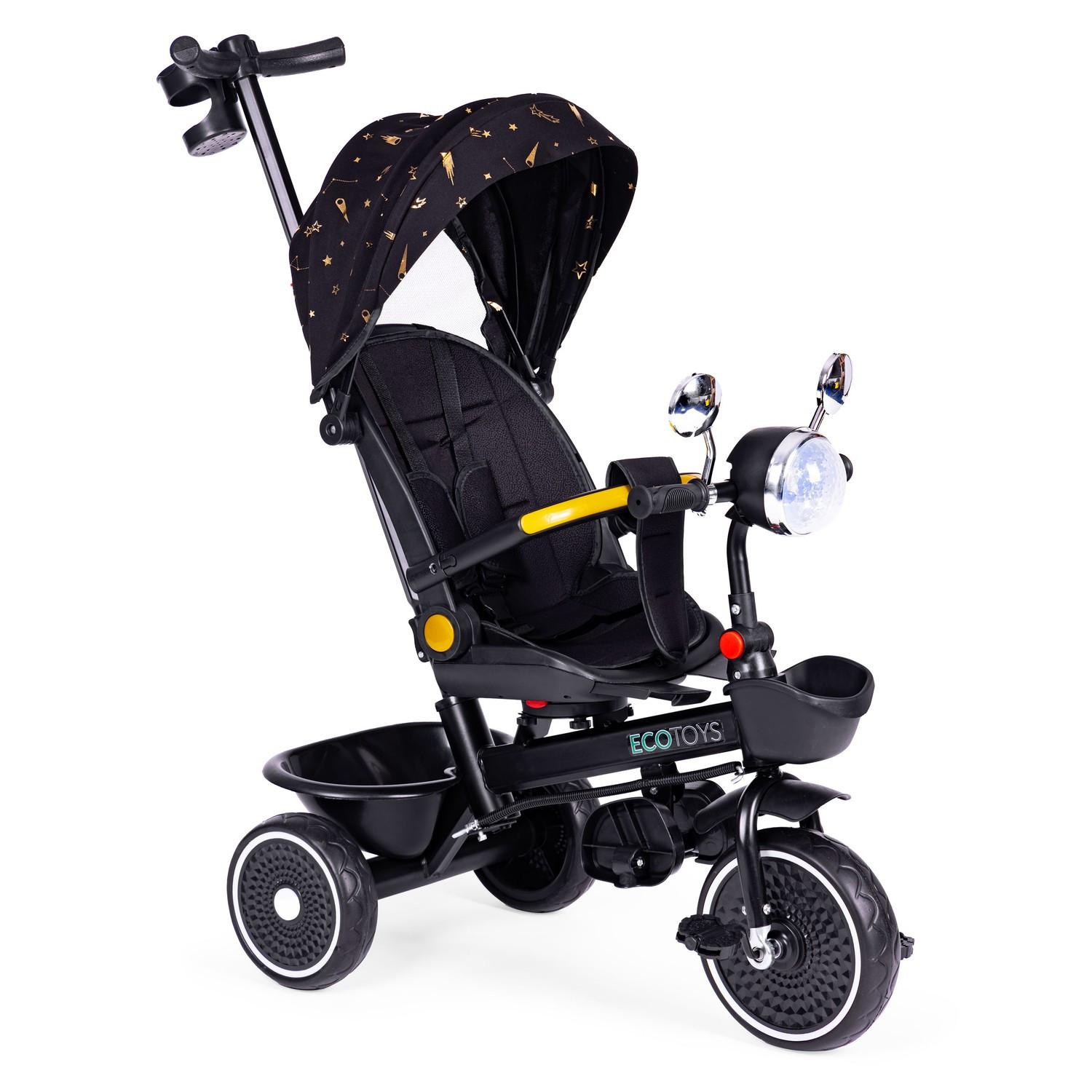 Northix  Dreirad-Kinderwagen für Kinder mit Drehsitz, Schiebegriff 