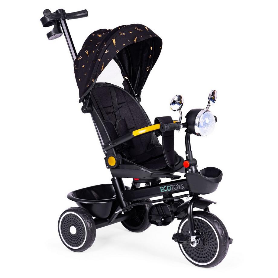 Northix  Passeggino triciclo per bambini con sedile girevole, maniglione di spinta 