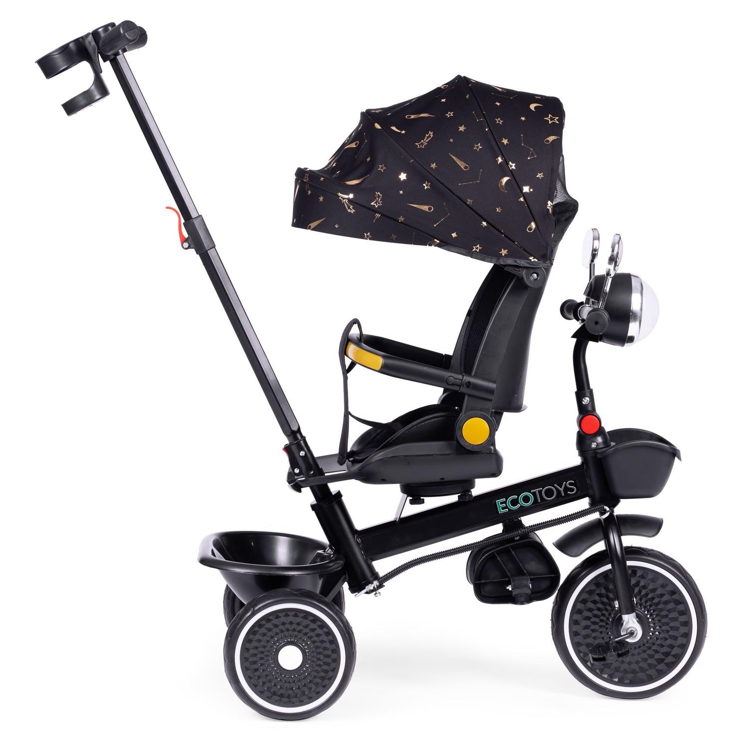 Northix  Dreirad-Kinderwagen für Kinder mit Drehsitz, Schiebegriff 