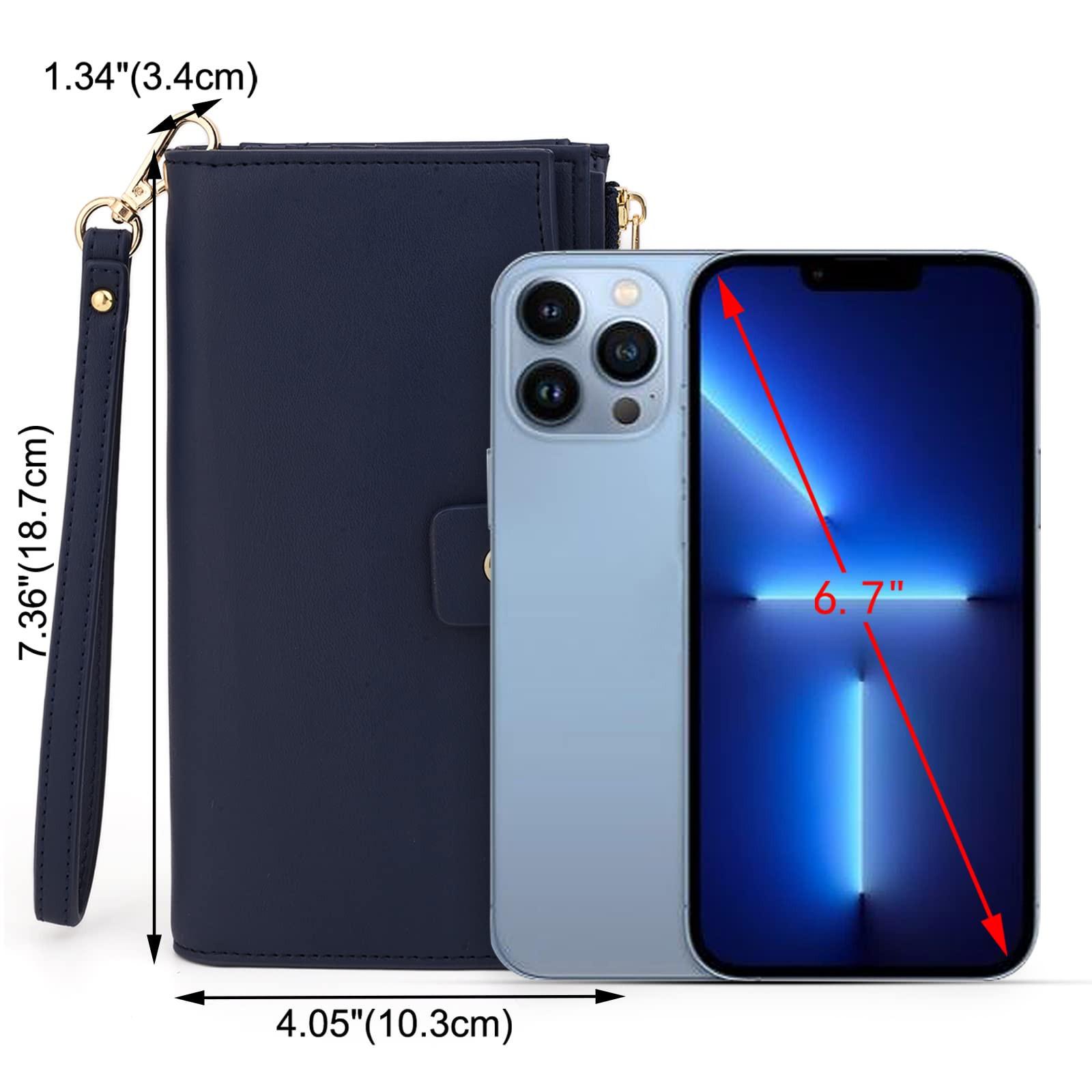 Only-bags.store RFID Blocking Grosse Kapazität Vegan Leder Clutch Geldbörse  