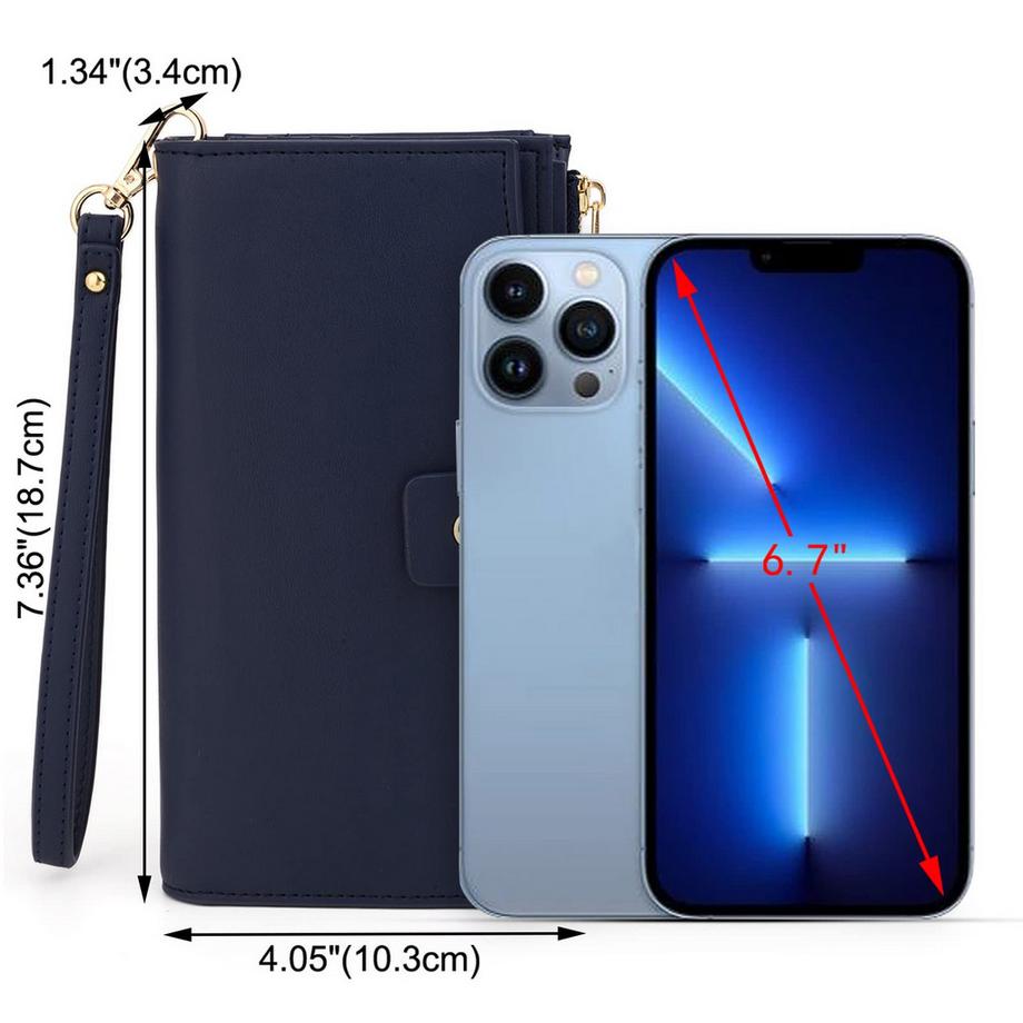 Only-bags.store Portefeuille Pochette RFID Blocking Grande Capacité Cuir Vegan  