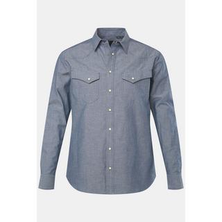 JP1880  Chemise manches longues esprit cowboy, coupe Modern Fit et col Kent - jusqu'au 8 XL 