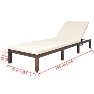 VidaXL Chaise longue  