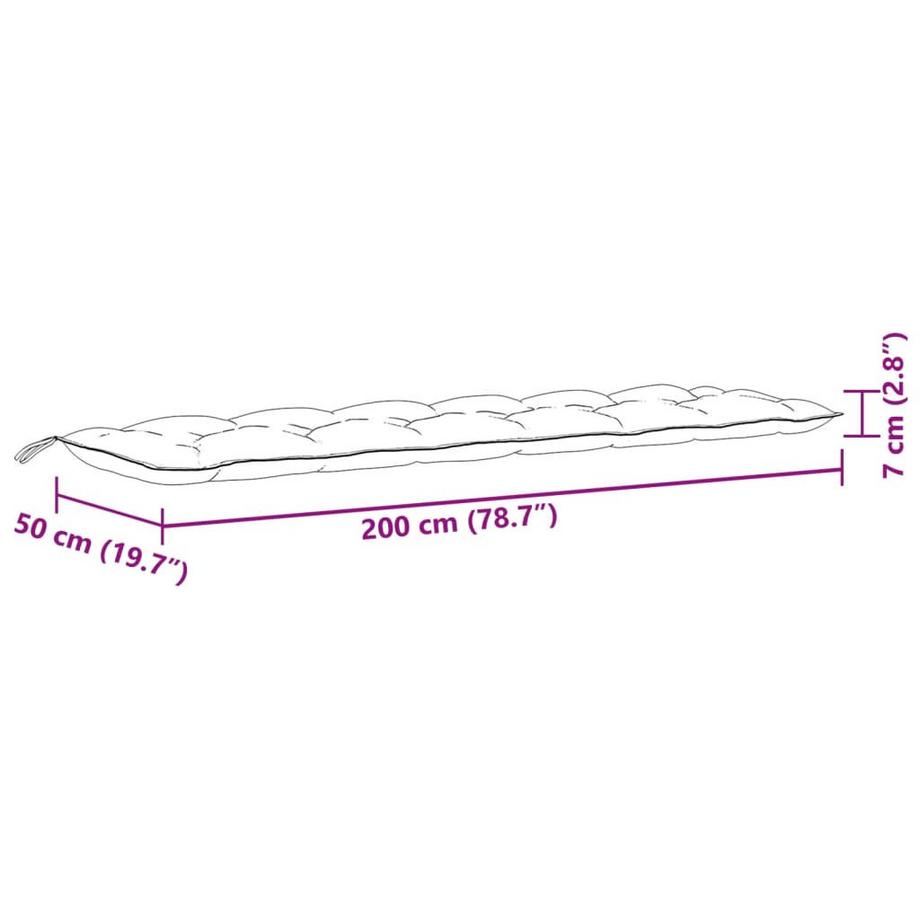 VidaXL Coussin de banc de jardin tissu  
