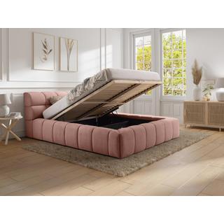 PASCAL MORABITO Bett mit Bettkasten - 180 x 200 cm - Stoff - Rosa - FORVIK von Pascal Morabito  