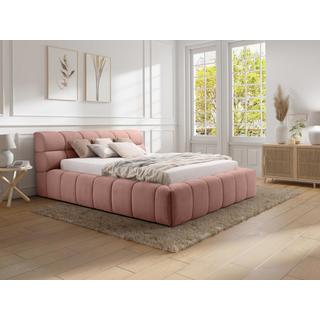 PASCAL MORABITO Bett mit Bettkasten - 180 x 200 cm - Stoff - Rosa - FORVIK von Pascal Morabito  