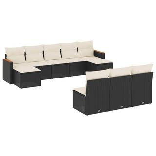 VidaXL set divano da giardino Polirattan  