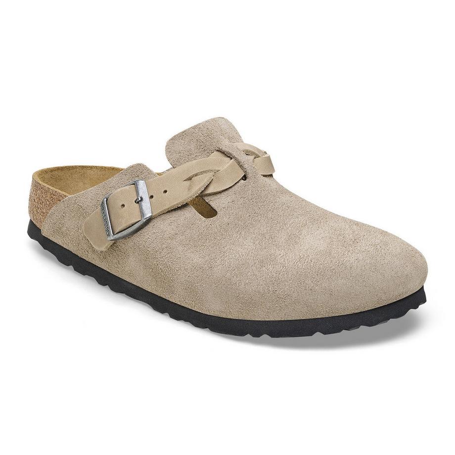 BIRKENSTOCK Boston Braided Suede Clogs  