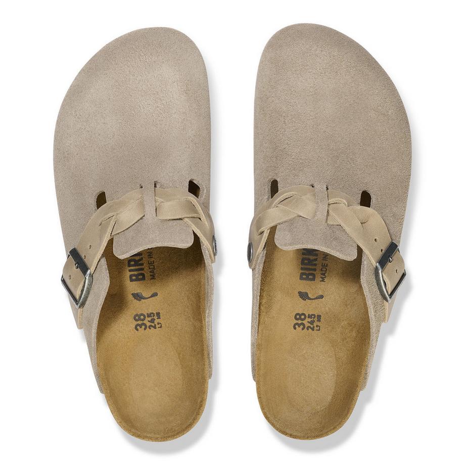 BIRKENSTOCK Boston Braided Suede Clogs  