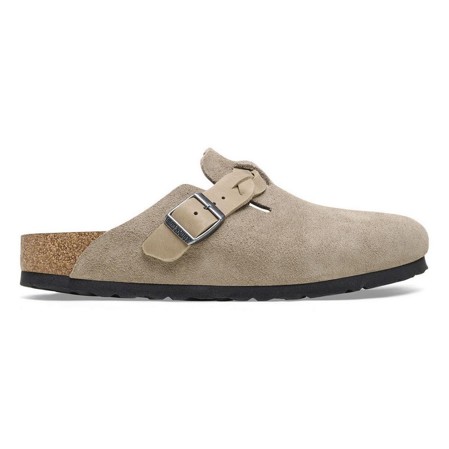 Lederclogs Frau  Boston Braided Suede