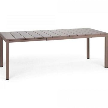 Table de jardin extensible Rio marron 140