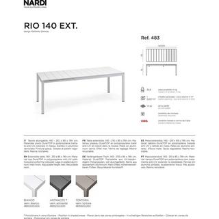 NARDI outdoor Table de jardin extensible Rio marron 140  