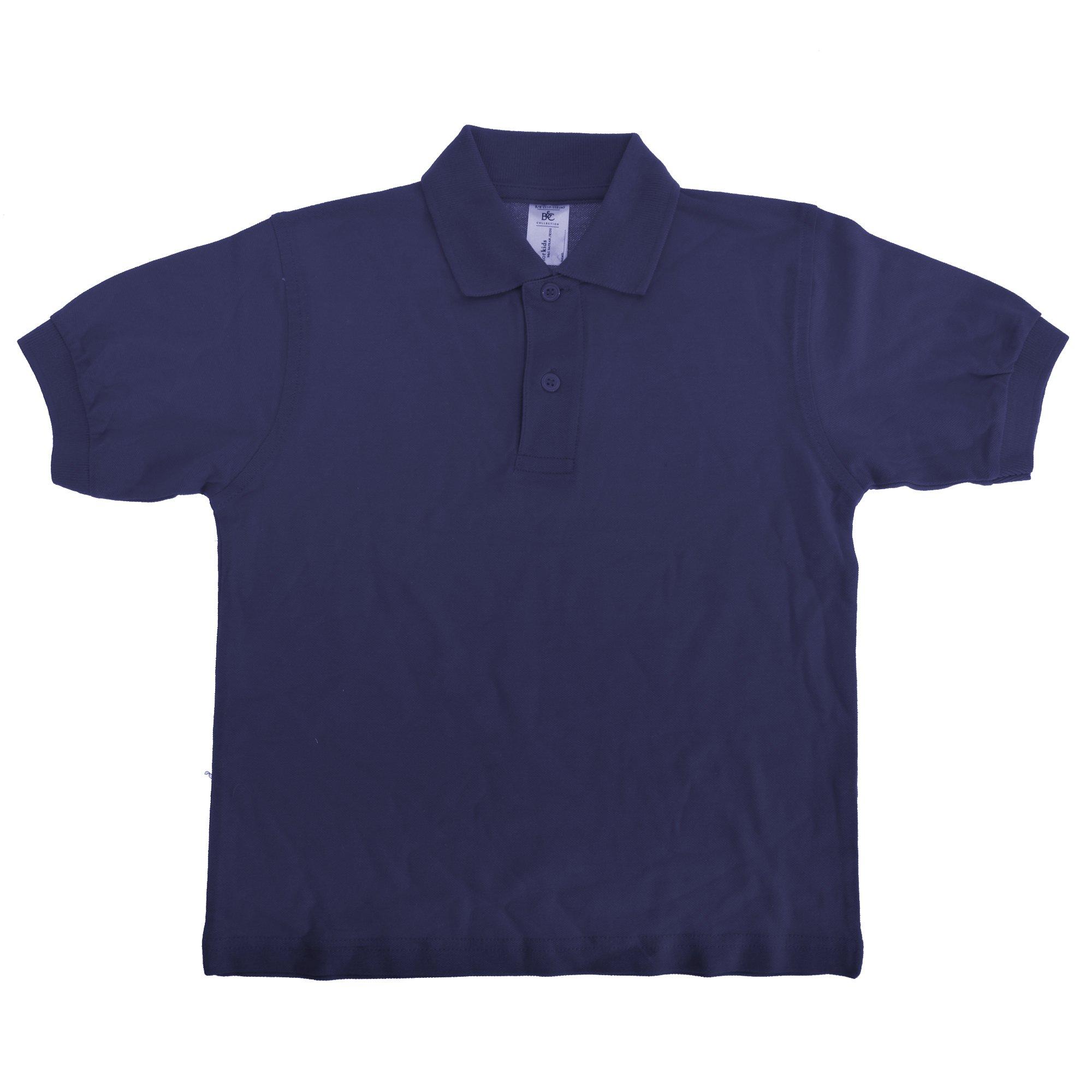 Image of B&c Safran Polo Shirt (2 Stückpackung) Mädchen Marine 7-8A