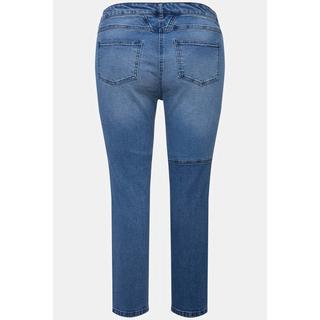 Ulla Popken  Jeans Sarah, Patches, schmale 5-Pocket-Form, Denimmix 