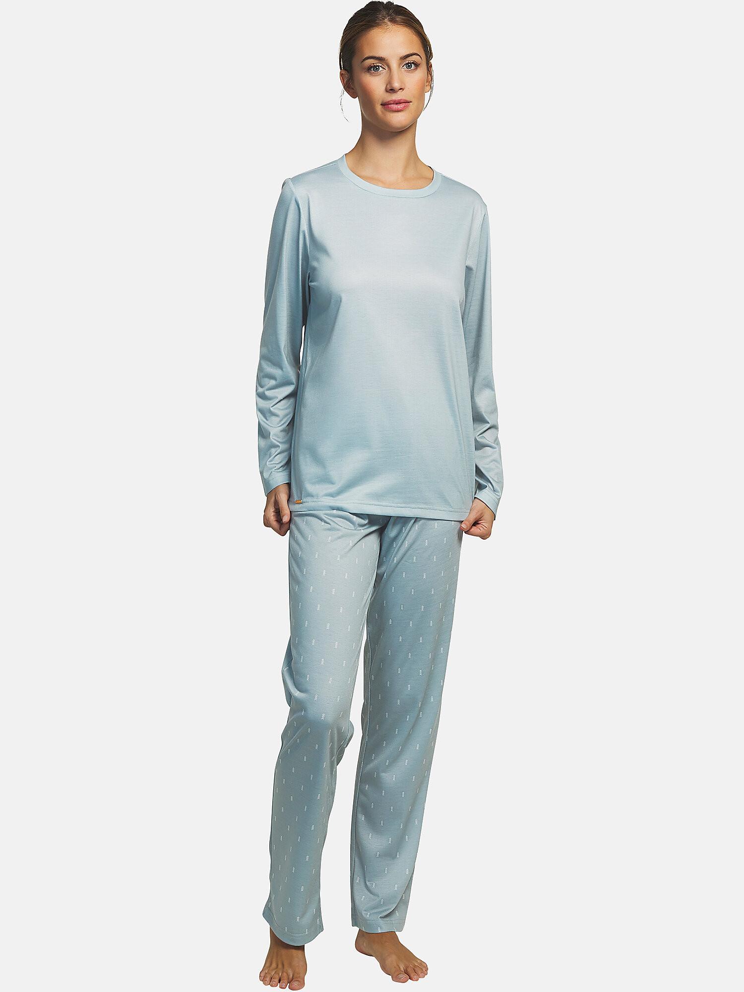 Image of Pyjama Hose Oberteil Langarm Algodon Unisex Grün L