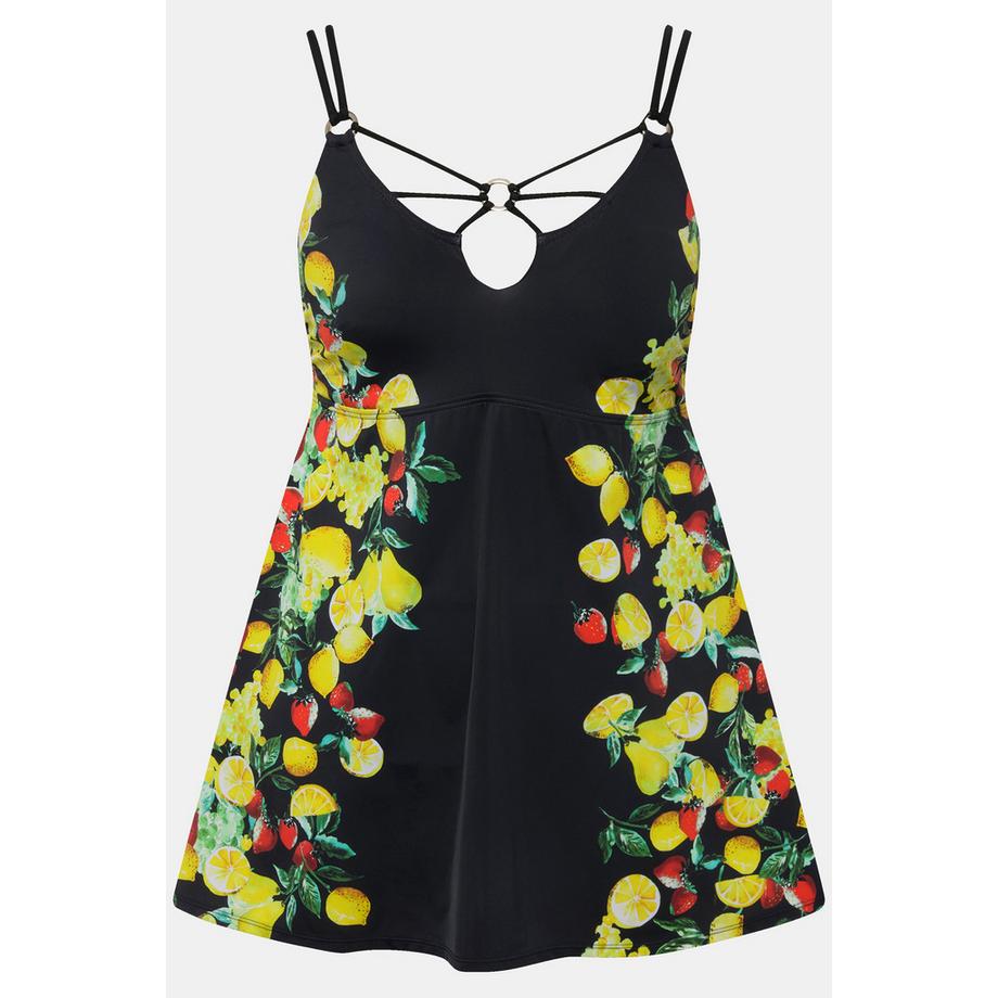 Ulla Popken Robe de bain motif citrons bonnets souples armatures  