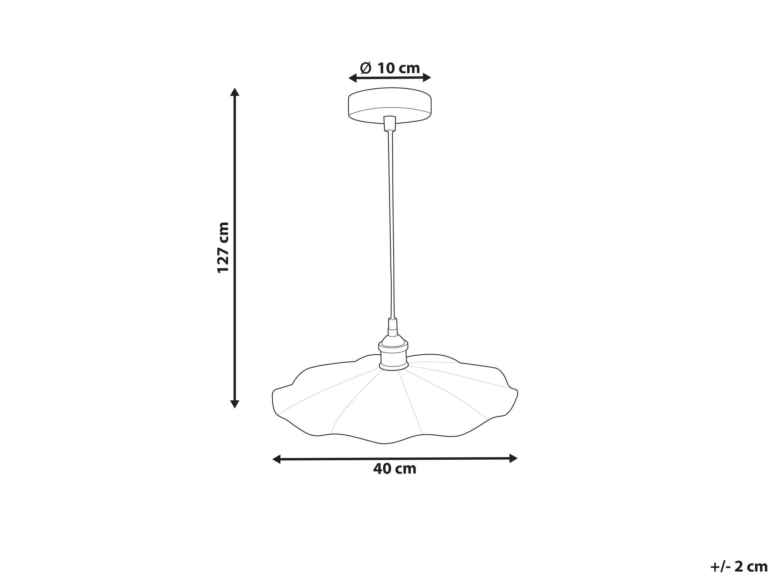 Beliani Lampe suspension en Métal Moderne PHILS  