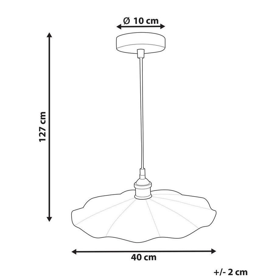 Beliani Lampe suspension en Métal  PHILS  