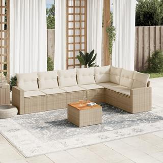 VidaXL set divano da giardino Polirattan  