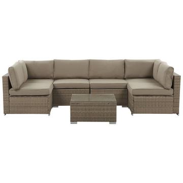 Lounge Set aus PE Rattan Klassisch BELVEDERE