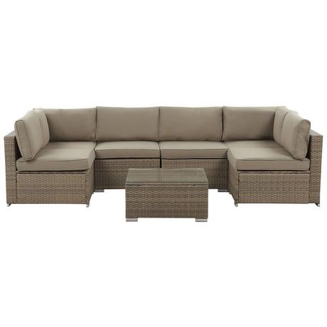 Beliani Lounge Set aus PE Rattan Klassisch BELVEDERE  