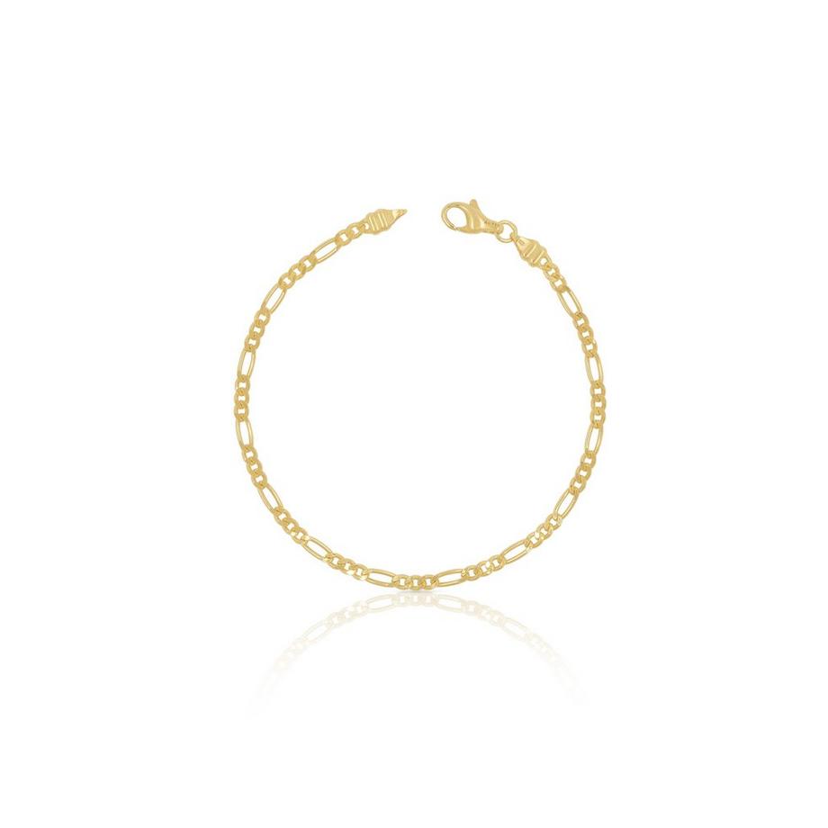 Bracelet figaro en or jaune 750, 2,9mm, 19cm