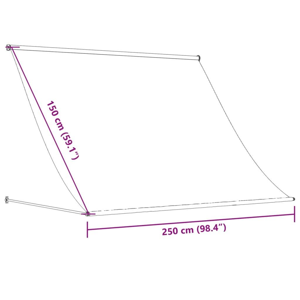 VidaXL tenda da sole retrattile Tessuto  