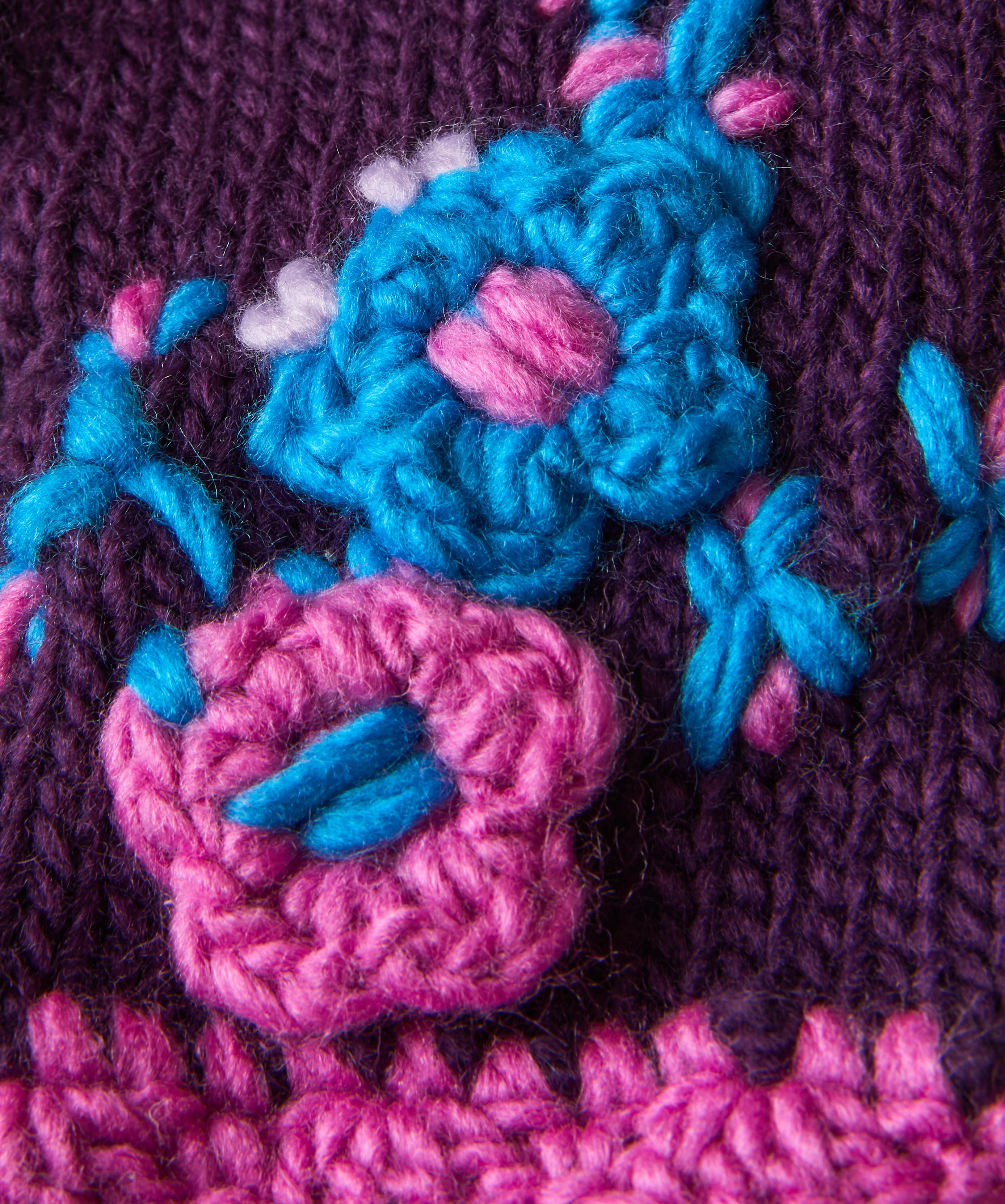 Joe Browns  Floral gestrickte fingerlose Fäustlinge 