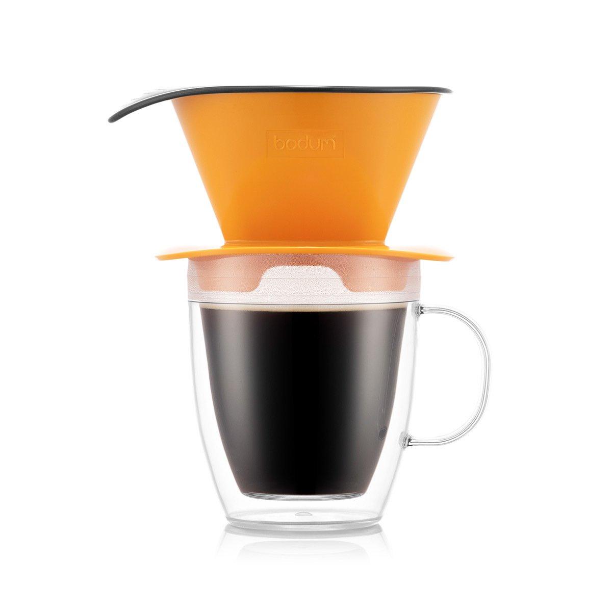 Image of bodum Kaffee-Tropfer und doppelwandige Tasse POUR OVER 0.3 L Yolk - 300ml