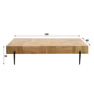 mutoni Table basse Blocks acacia naturel  