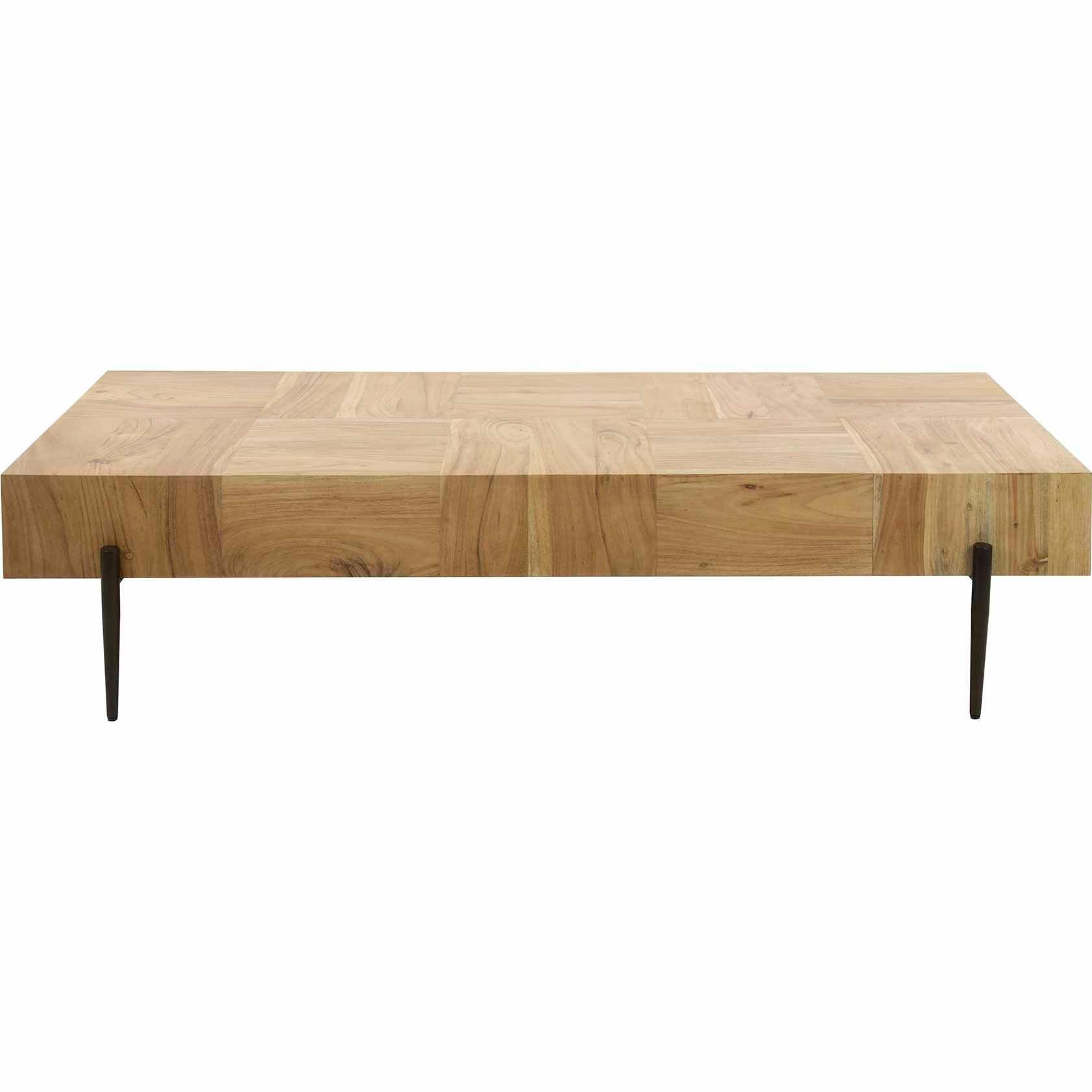 mutoni Table basse Blocks acacia naturel  