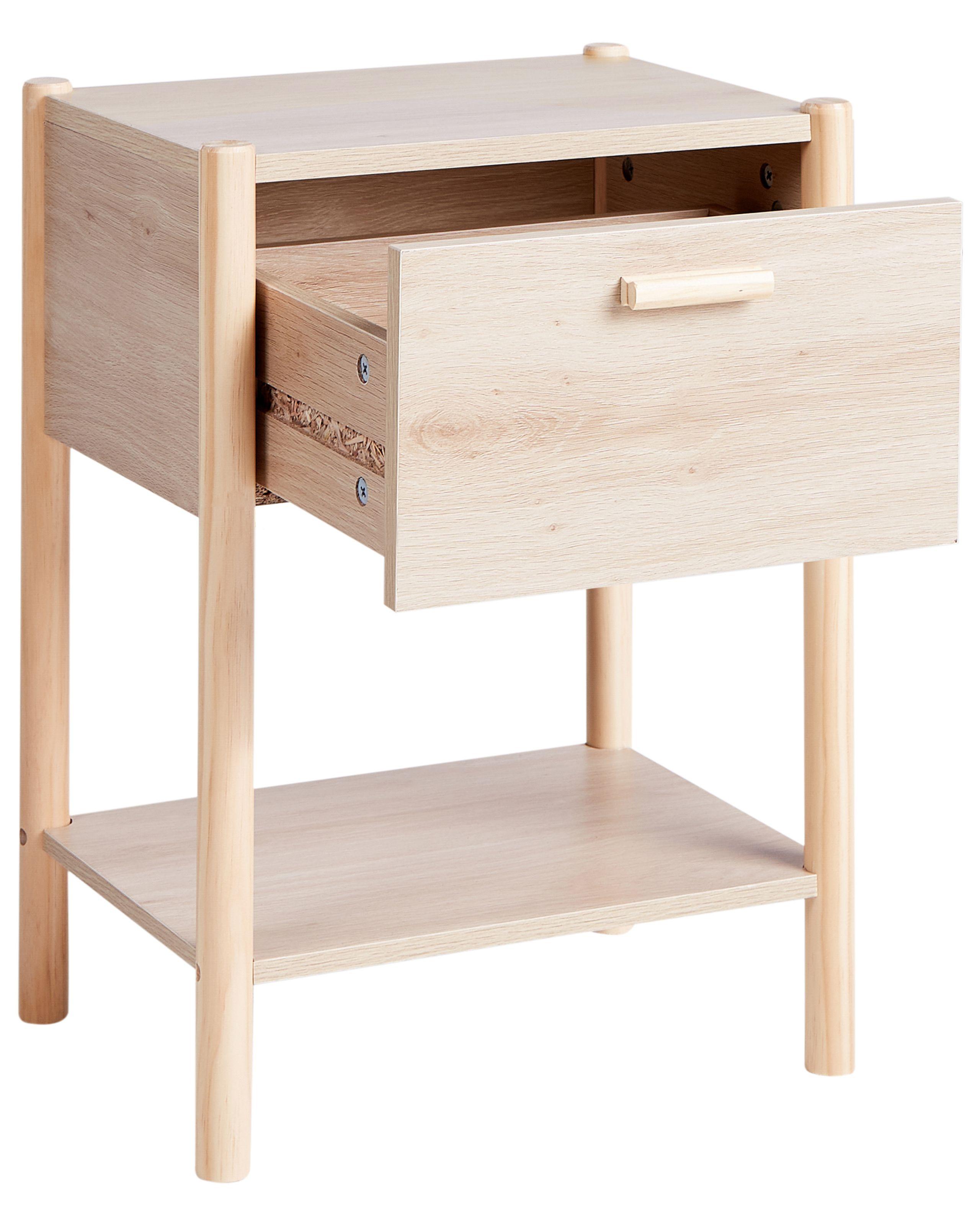 Beliani Table de nuit à 1 tiroir en MDF HOLDERVILLE  