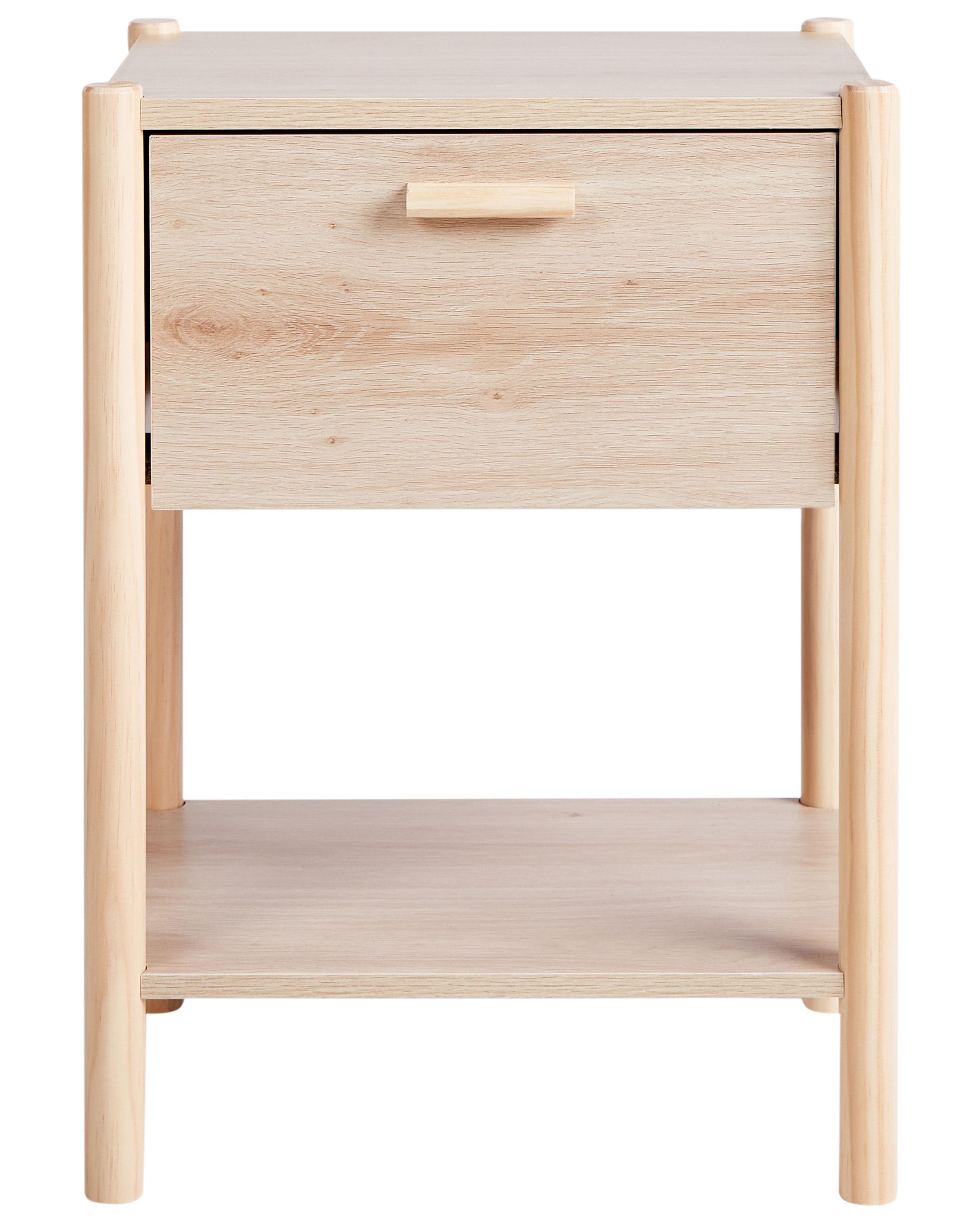 Beliani Table de nuit à 1 tiroir en MDF HOLDERVILLE  