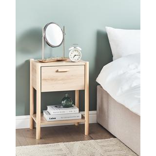 Beliani Table de nuit à 1 tiroir en MDF HOLDERVILLE  