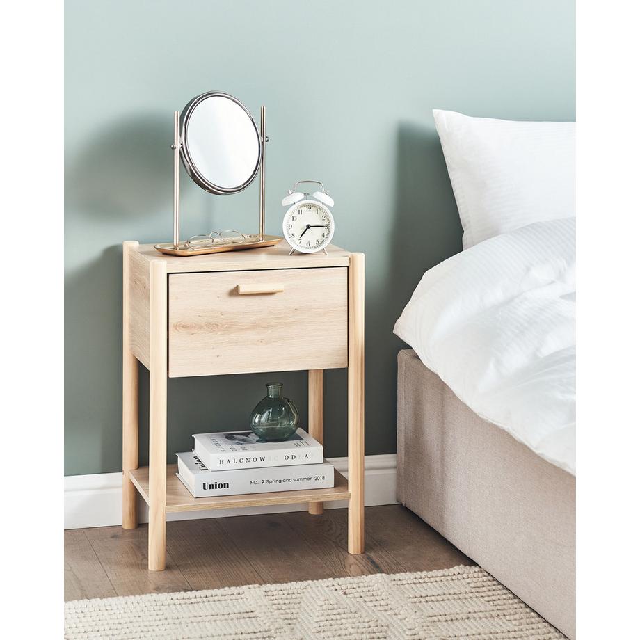 Beliani Comodino 1 cassetto en Fibra a media densità (MDF)  HOLDERVILLE  