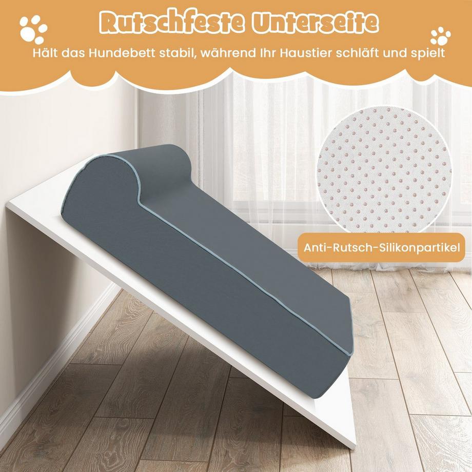 Northix  Orthopädisches Hundebett mit Kopfstütze 