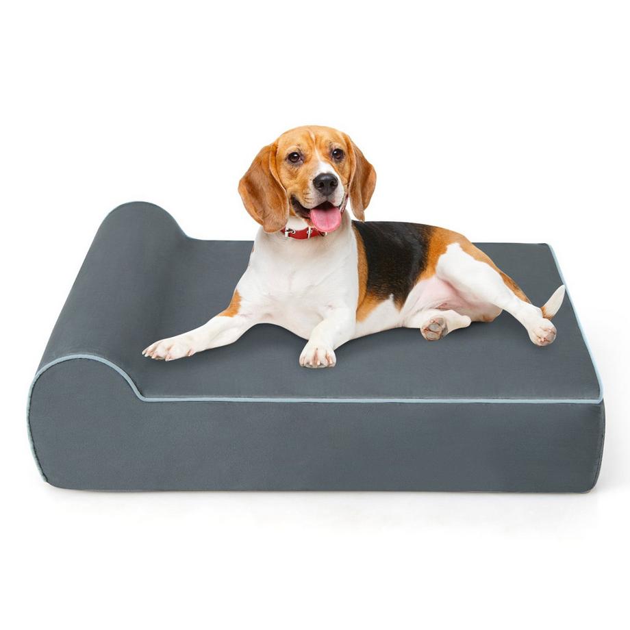 Orthopädisches Hundebett mit Kopfstütze
