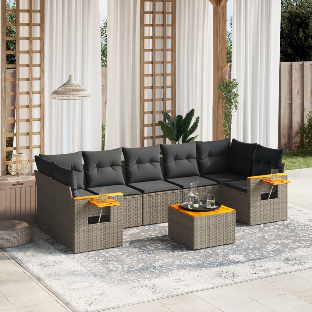 VidaXL set divano da giardino Polirattan  