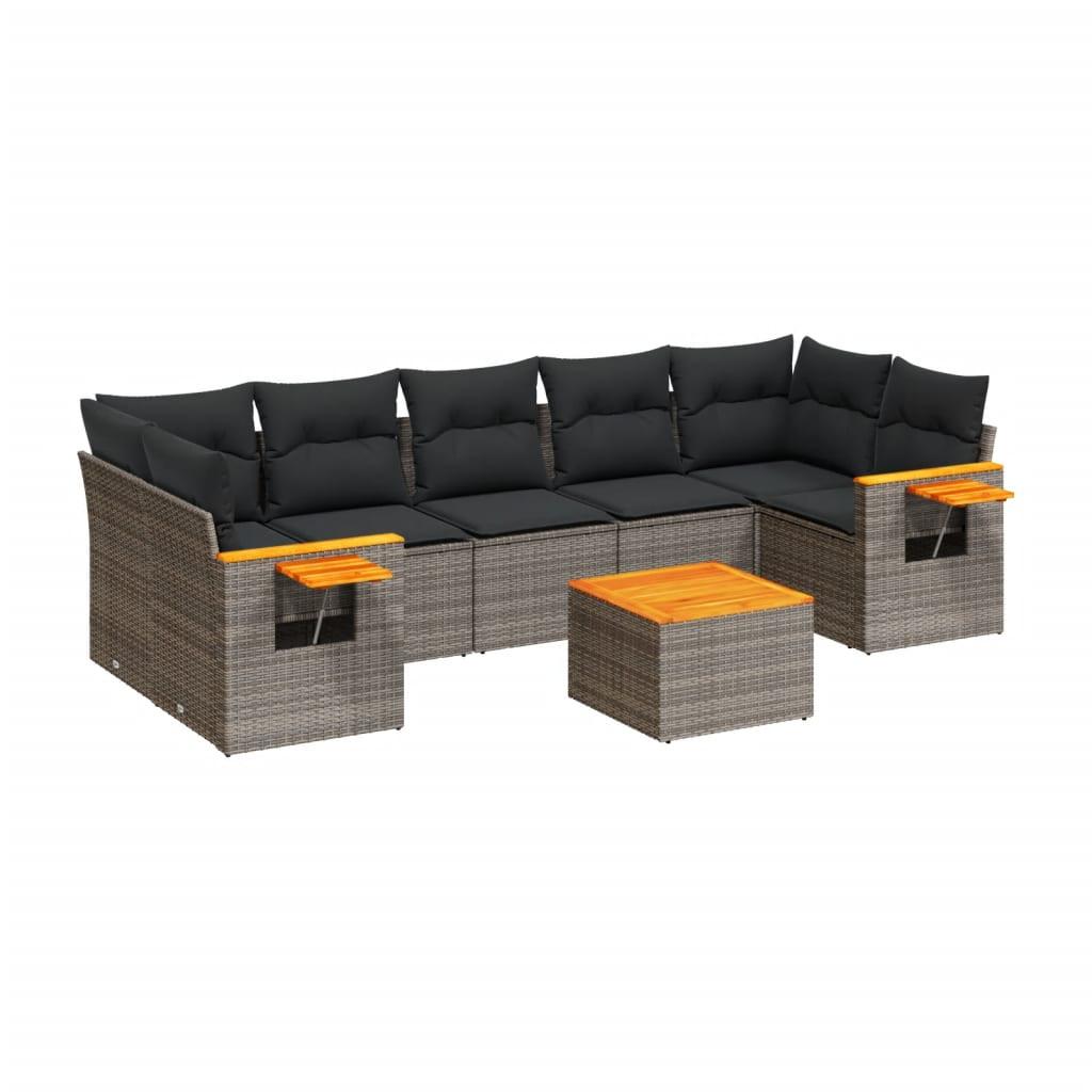 VidaXL set divano da giardino Polirattan  