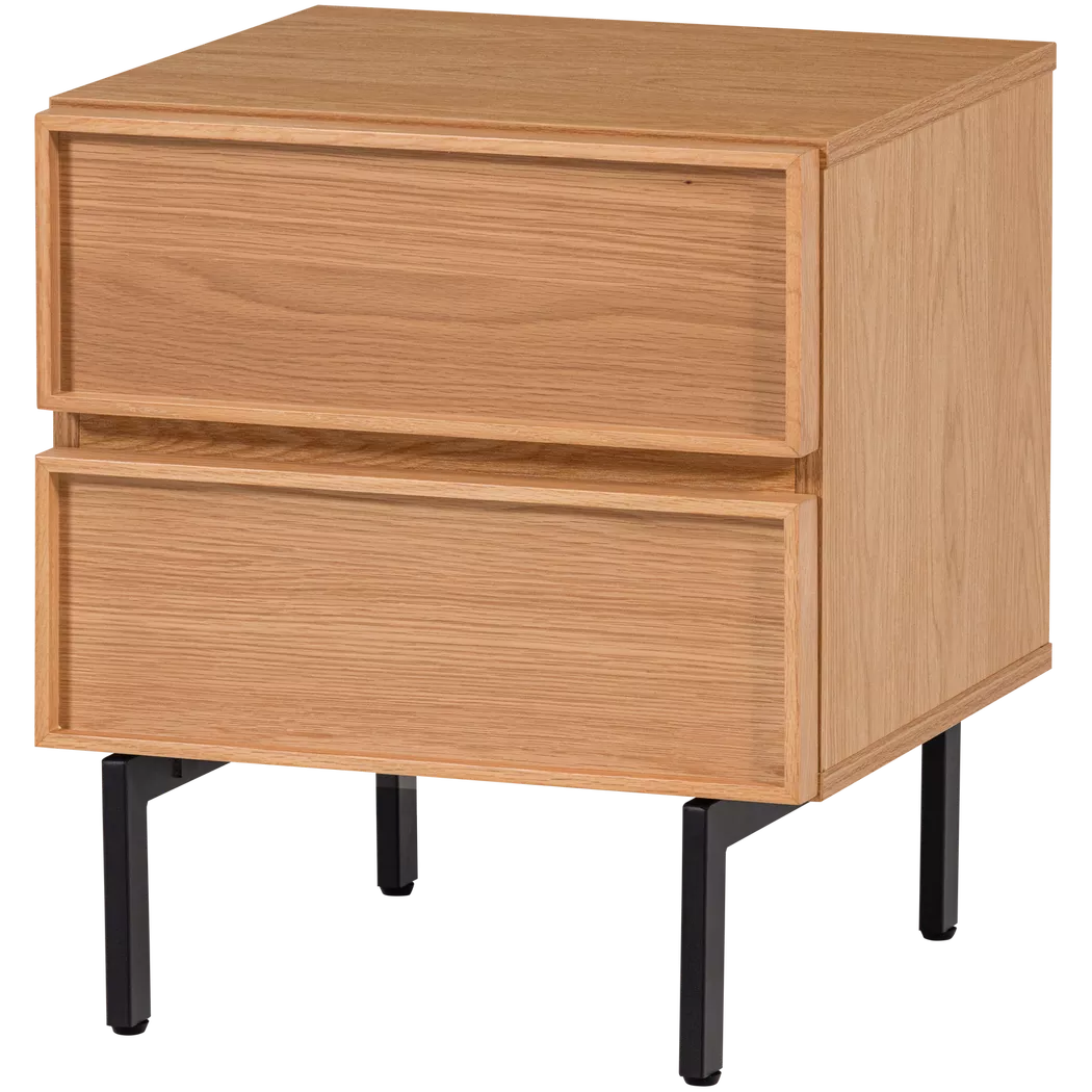 WOOOD Nachtkommode "Tours mit kompakter Ausführung und Melamin-MDF B 45 x T 42 x H 51 cm" Tragkraft Deckplatte 50 kg, kratz- und hitzebeständig